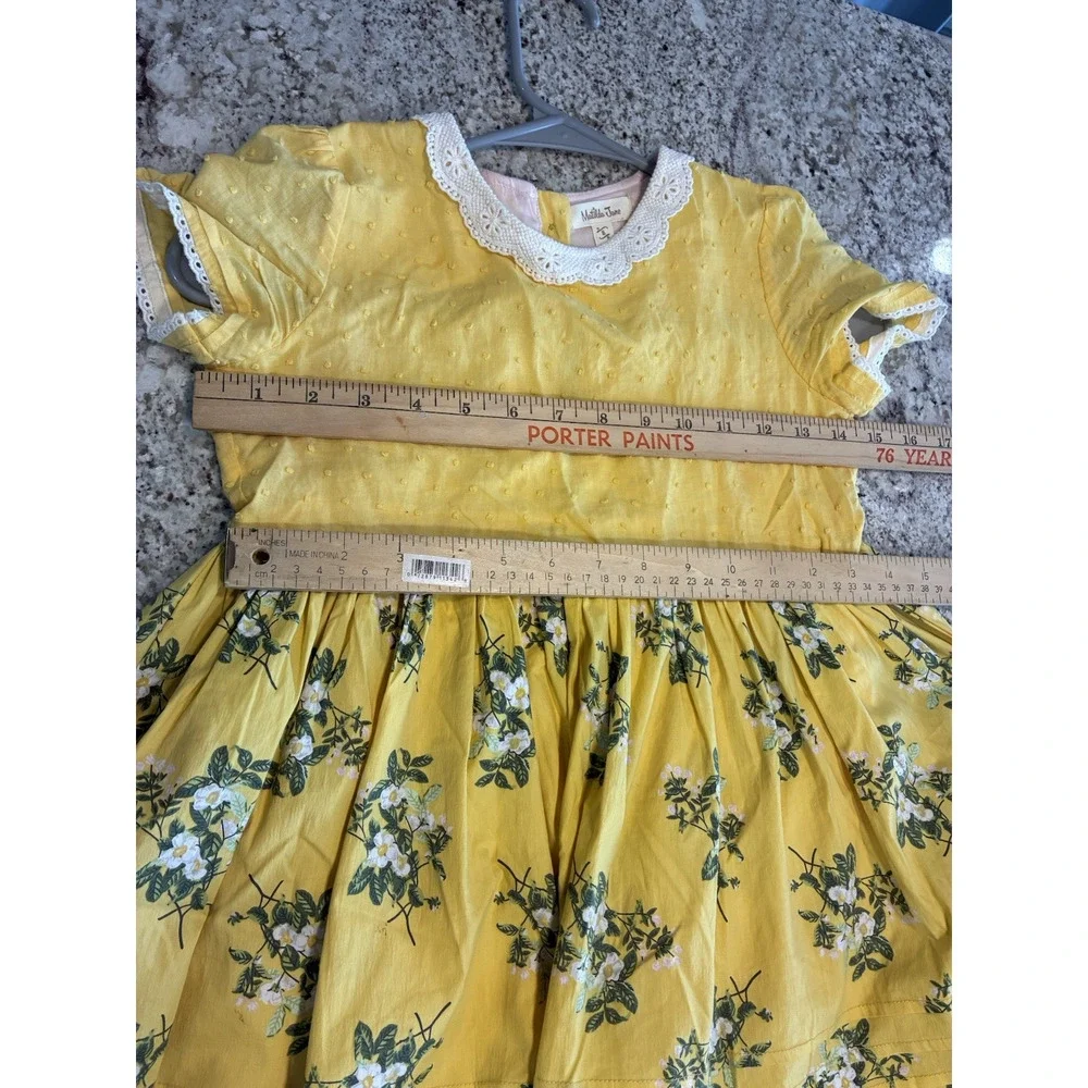MATILDA JANE MJ Girls Brilliant daydream Stay Golden Yellow Floral Dress Size 8